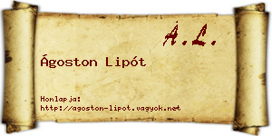 Ágoston Lipót névjegykártya